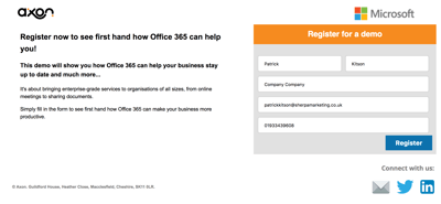 M365 Landing page